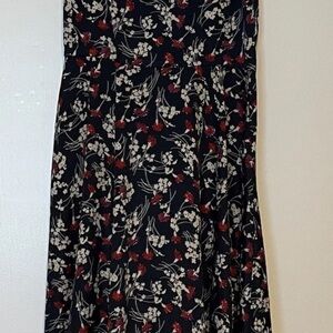 Urban Outfitters Reformed Size Large Dark Floral Strappy Flowy Midi Dress